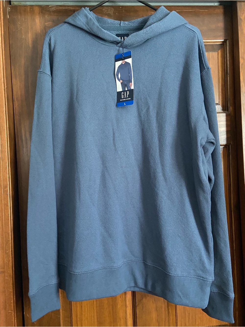GAP Men's Hooded Sweater - Blue Size Large